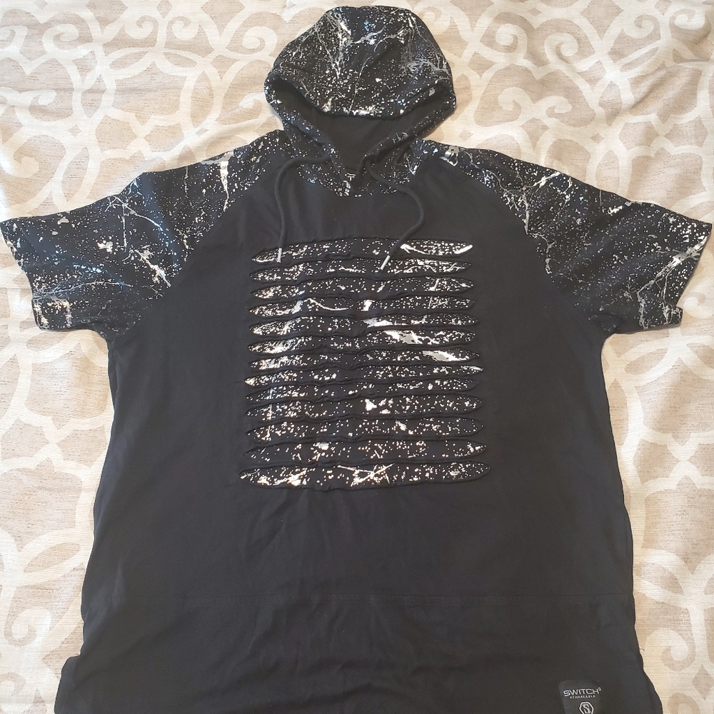Shiny Silver & Black T-Shirt